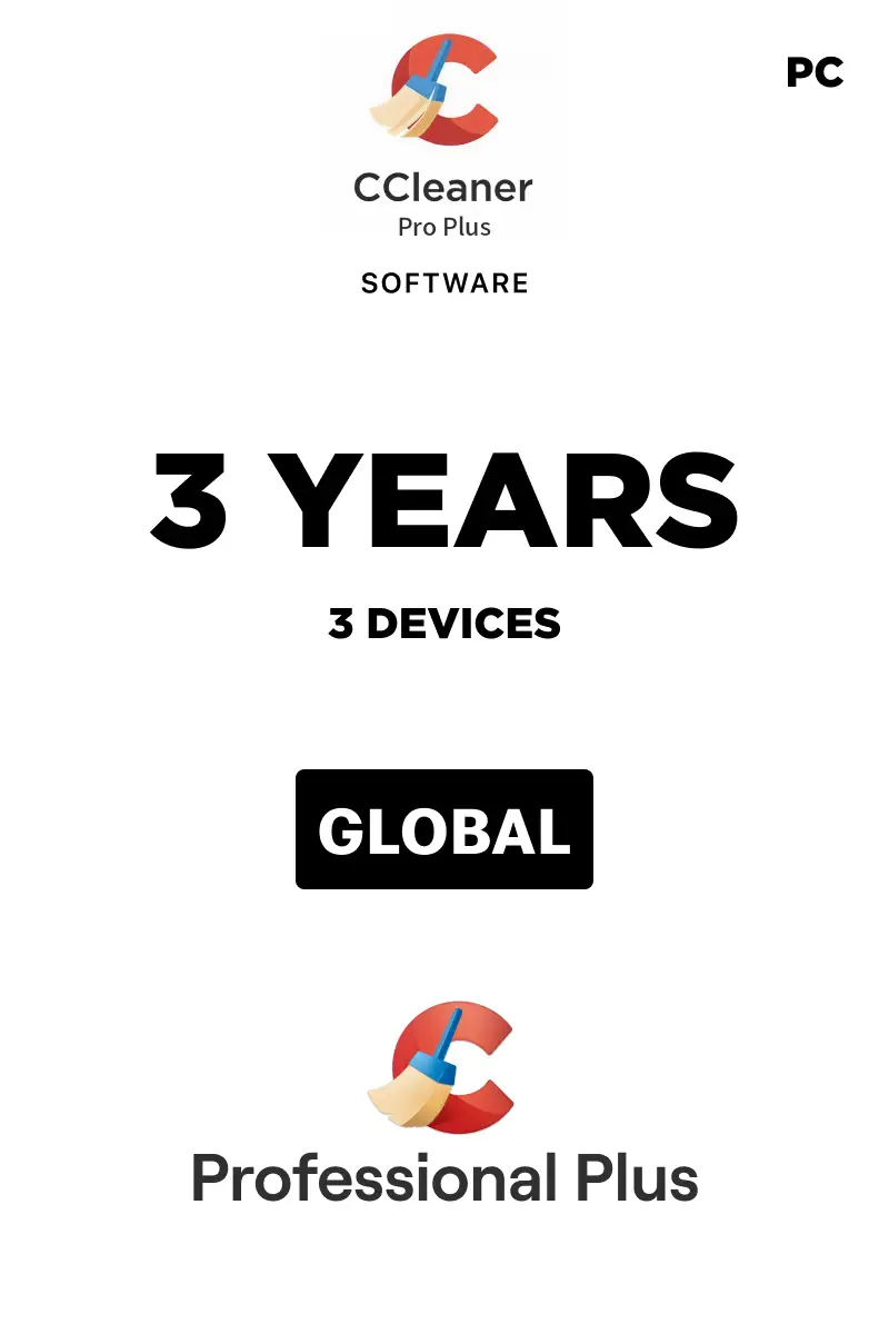CCleaner Pro Plus (Multi-Device) 3 Devices 3 Years product artwork