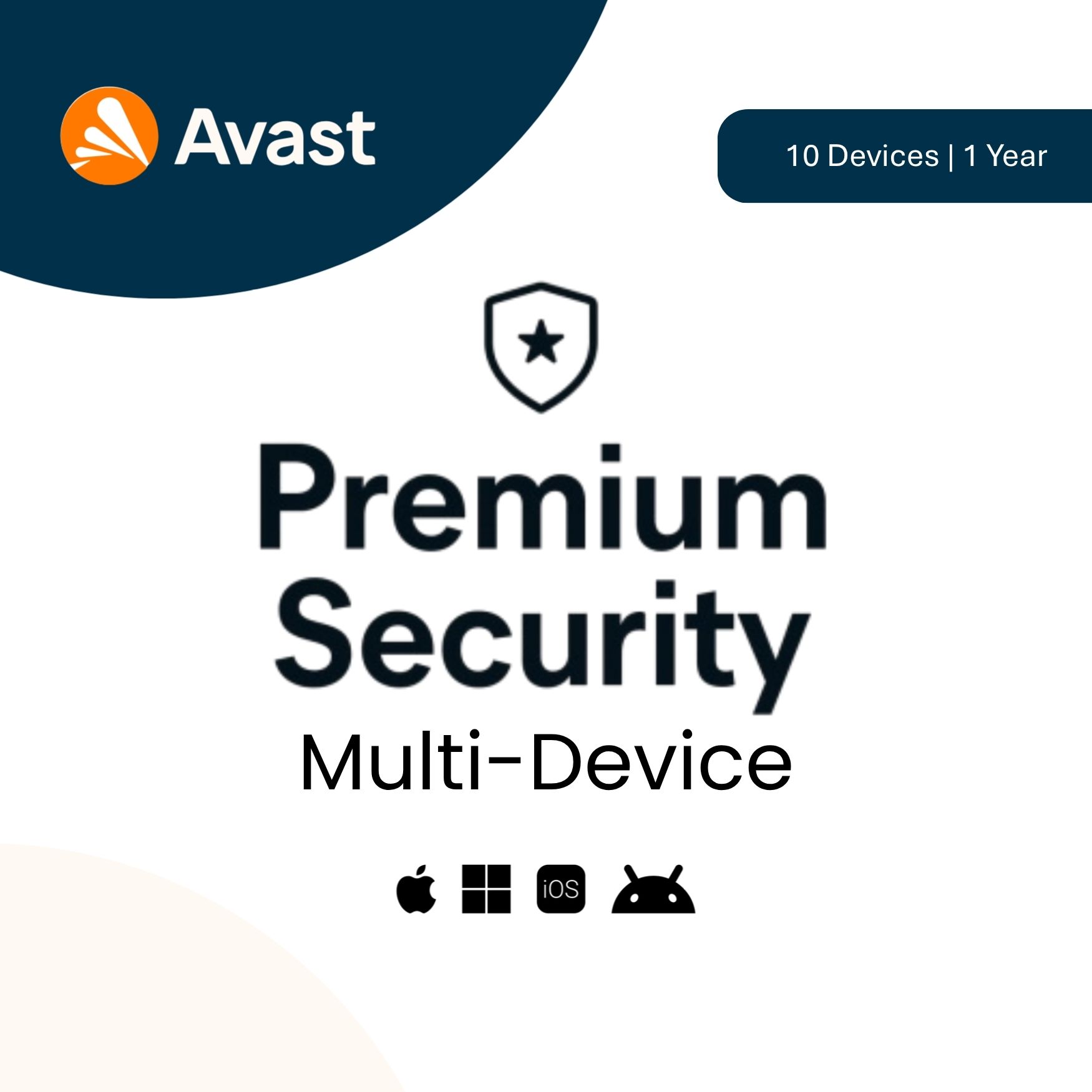 Avast Premium Security (Multi-Device) 10 Devices 1 Year product artwork