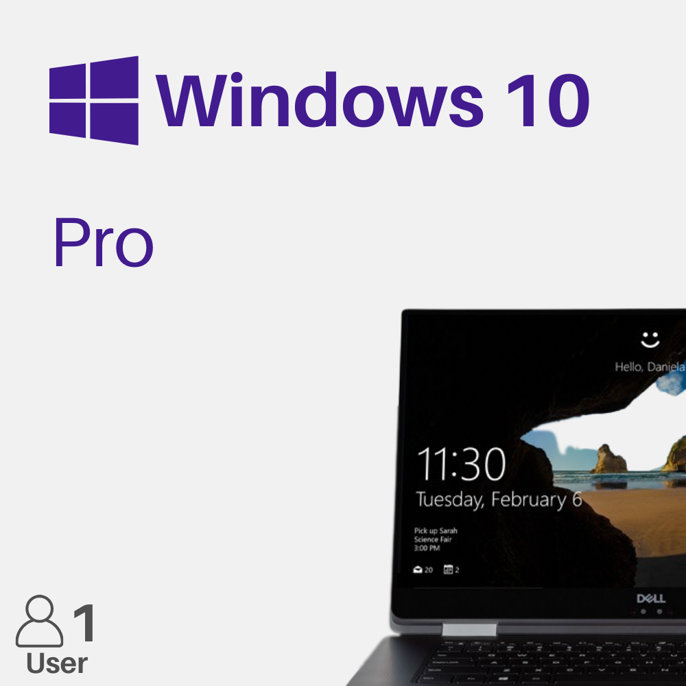 Microsoft Windows 10 Professional Product Key - Lifetime for 1 PC product artwork