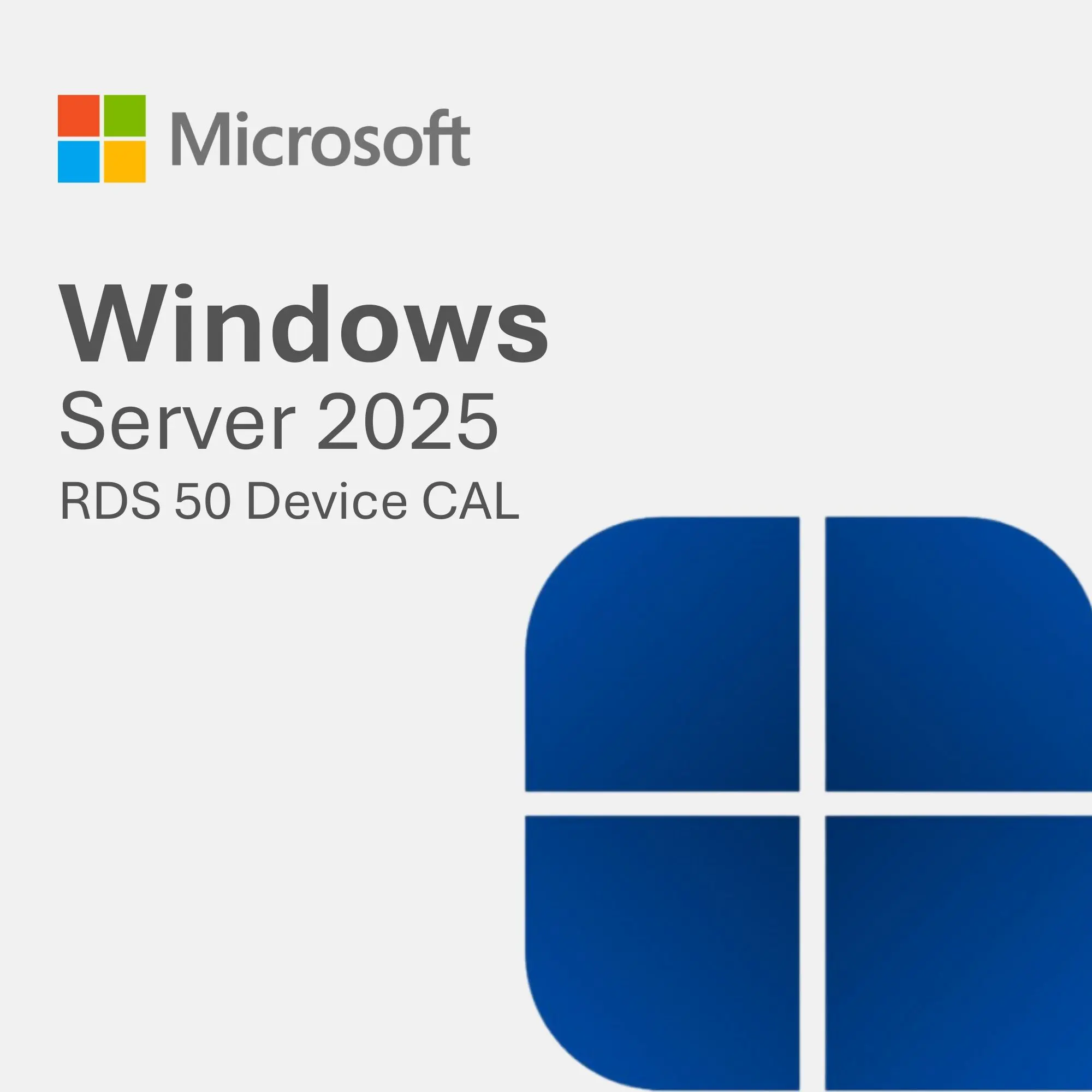 Windows Server 2025 RDS 50 Device CAL product artwork